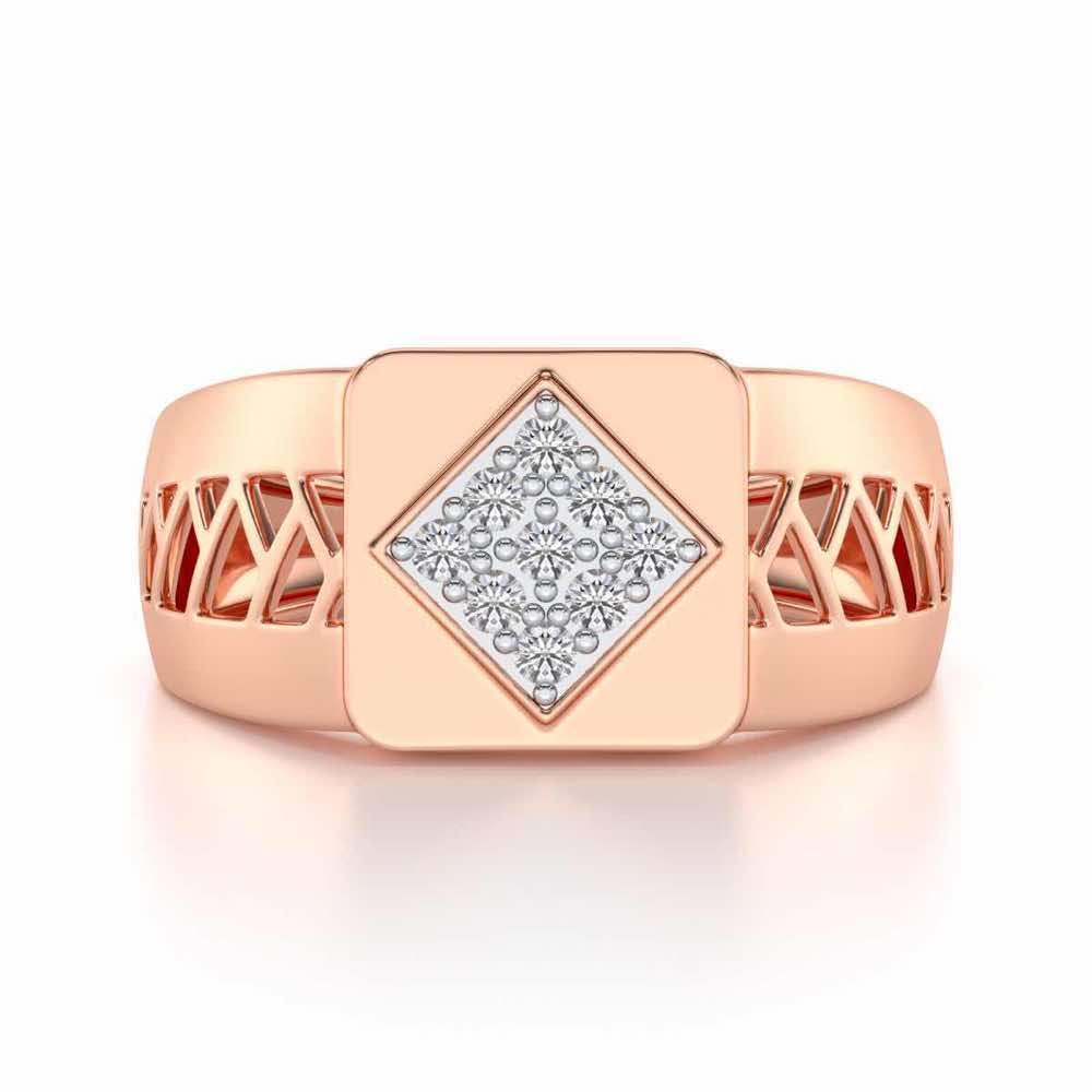 Corybantic Silver Ring For Men - Rose Gold - Image 4