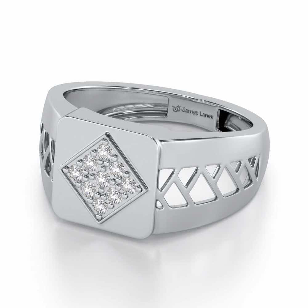 Corybantic Silver Ring For Men - White Gold - Image 2