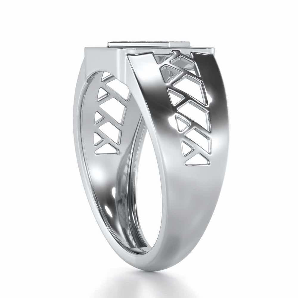 Corybantic Silver Ring For Men - White Gold - Image 3