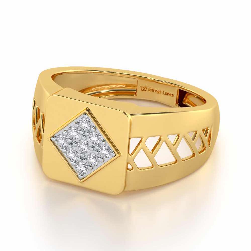 Corybantic Silver Ring For Men - Yellow Gold - Image 2
