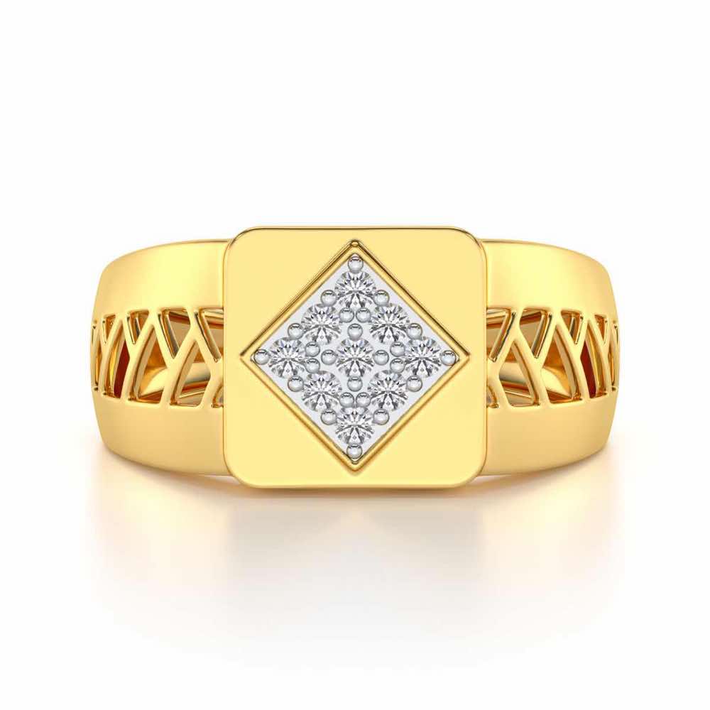 Corybantic Silver Ring For Men - Yellow Gold - Image 4