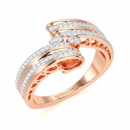 Cosmic Charm Silver Ring - Rose Gold - Image 1