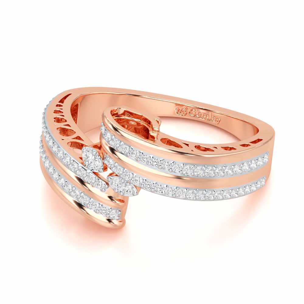 Cosmic Charm Silver Ring - Rose Gold - Image 2