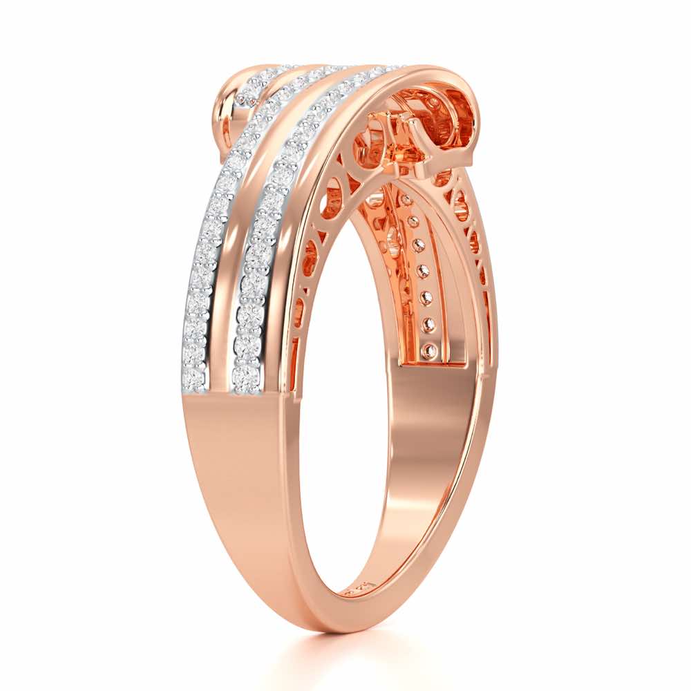 Cosmic Charm Silver Ring - Rose Gold - Image 3
