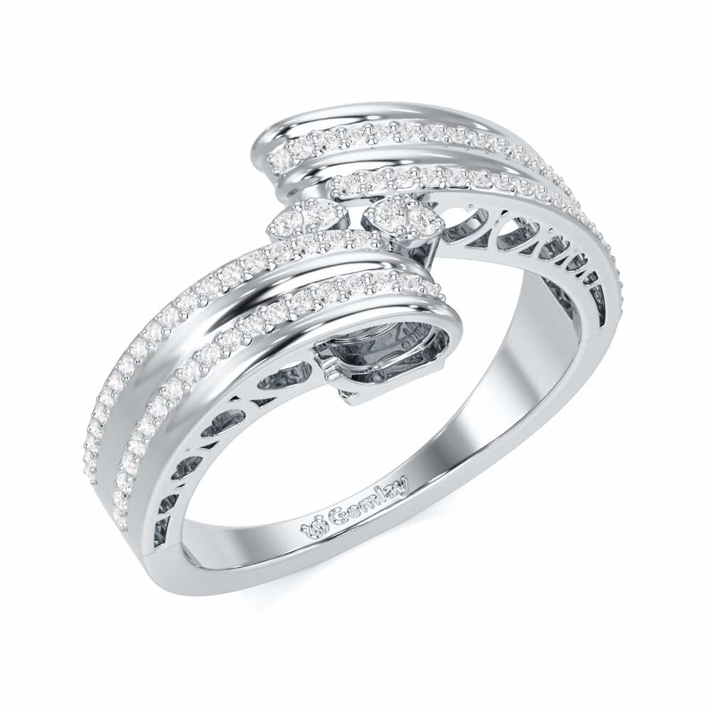 Cosmic Charm Silver Ring - White Gold - Image 1