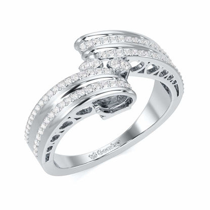 Cosmic Charm Silver Ring - White Gold - Image 1