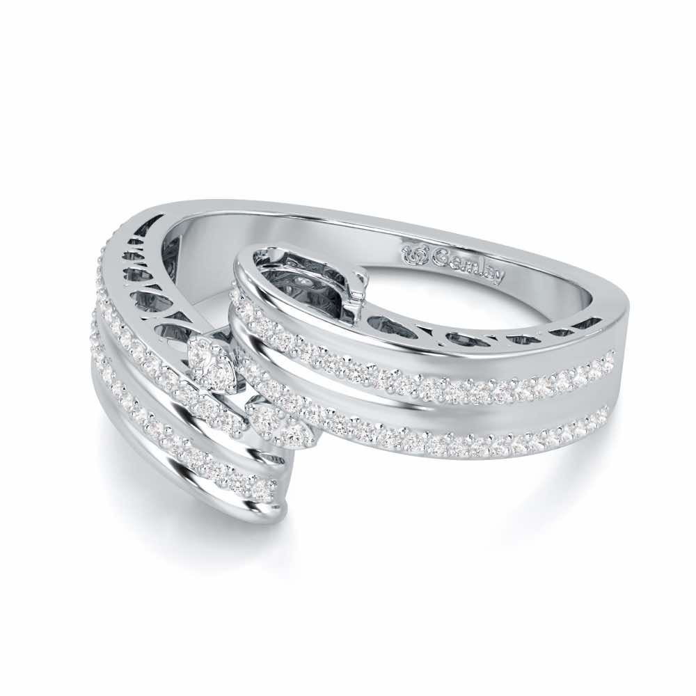 Cosmic Charm Silver Ring - White Gold - Image 2