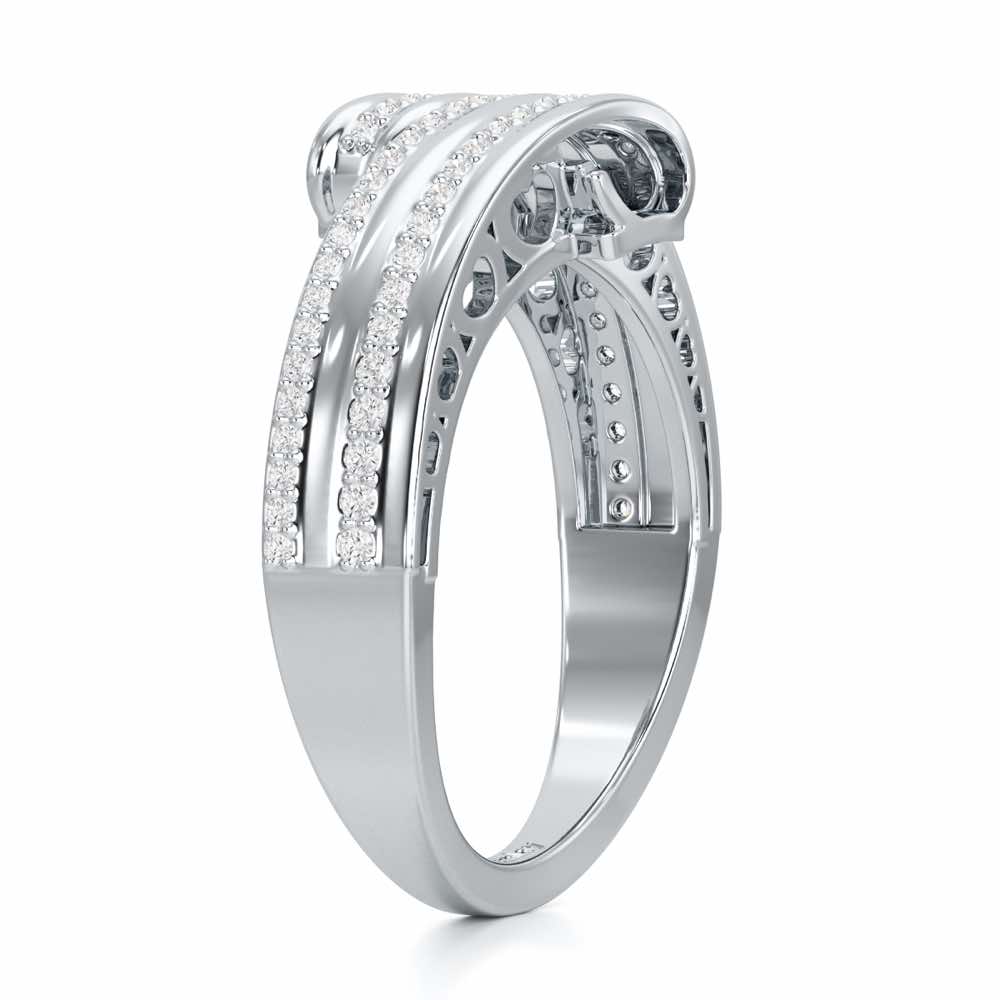 Cosmic Charm Silver Ring - White Gold - Image 3