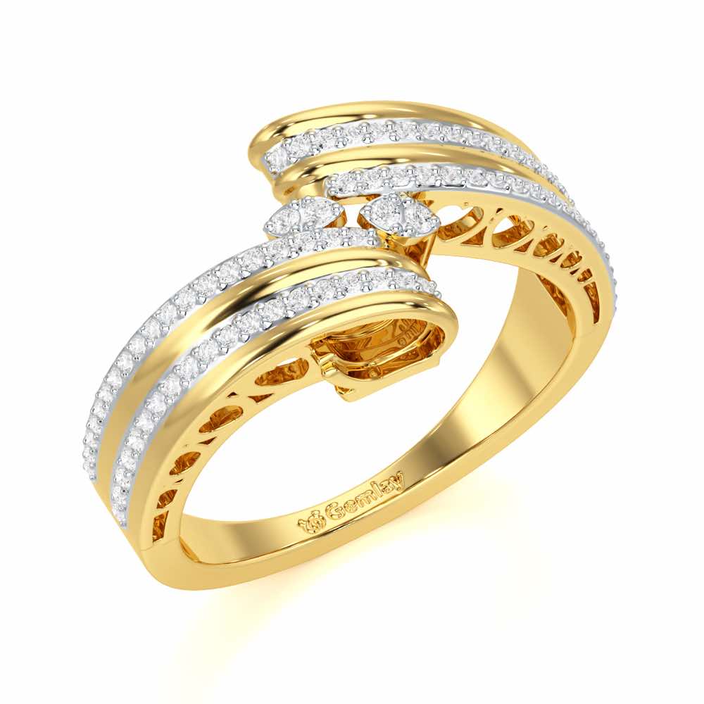 Cosmic Charm Silver Ring - Yellow Gold - Image 1
