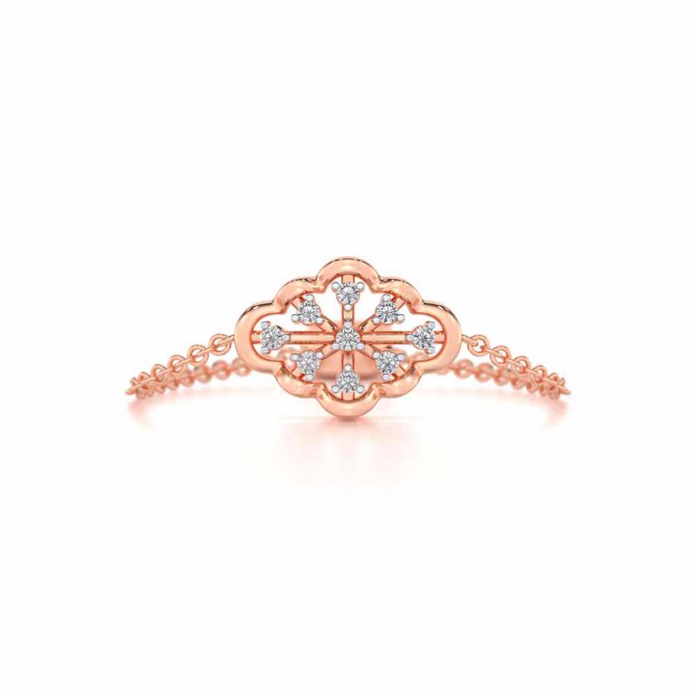 Cosmos Adjustable Silver Ring - Rose Gold - Image 5