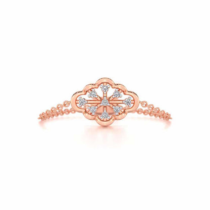 Cosmos Adjustable Silver Ring - Rose Gold - Image 5