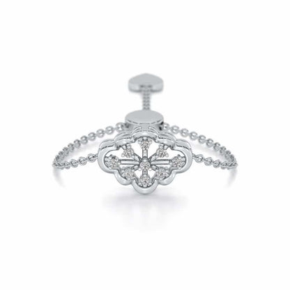 Cosmos Adjustable Silver Ring - White Gold - Image 1