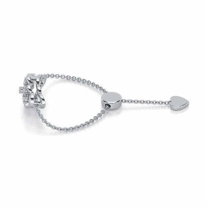 Cosmos Adjustable Silver Ring - White Gold - Image 3