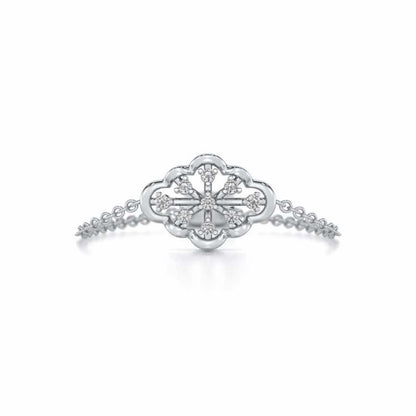 Cosmos Adjustable Silver Ring - White Gold - Image 5