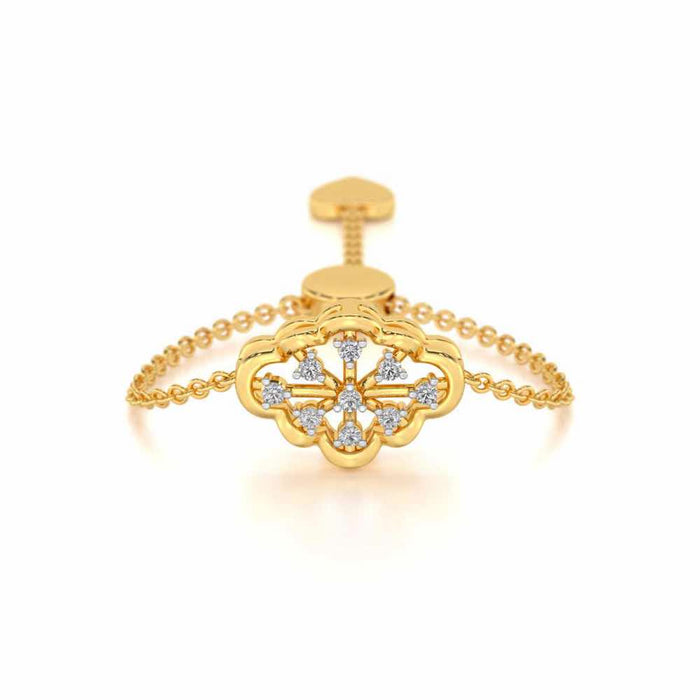 Cosmos Adjustable Silver Ring - Yellow Gold - Image 1