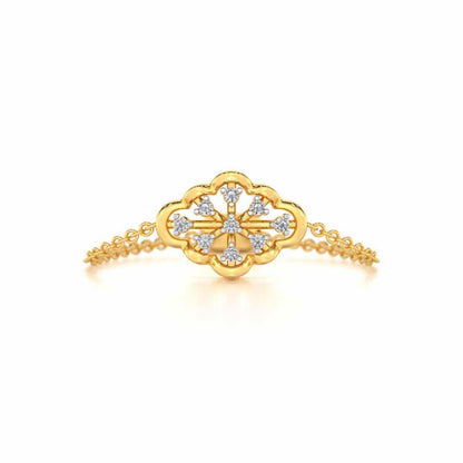 Cosmos Adjustable Silver Ring - Yellow Gold - Image 5