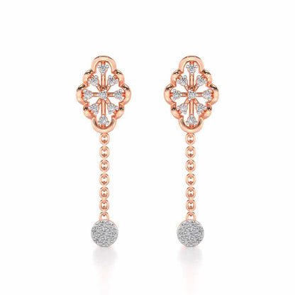 Cosmos Silver Earrings - Rose Gold - Image 1