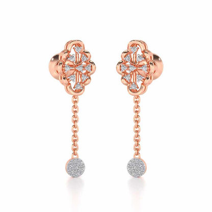 Cosmos Silver Earrings - Rose Gold - Image 2