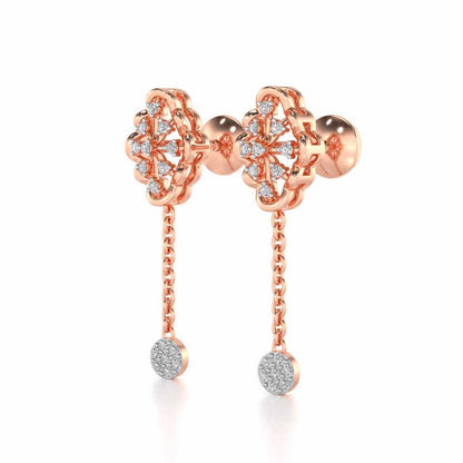 Cosmos Silver Earrings - Rose Gold - Image 3