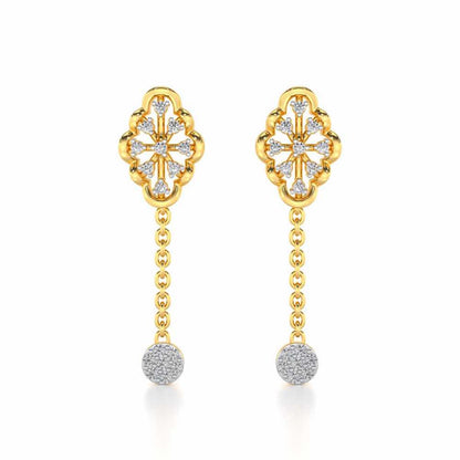 Cosmos Silver Earrings - Yellow Gold - Image 1