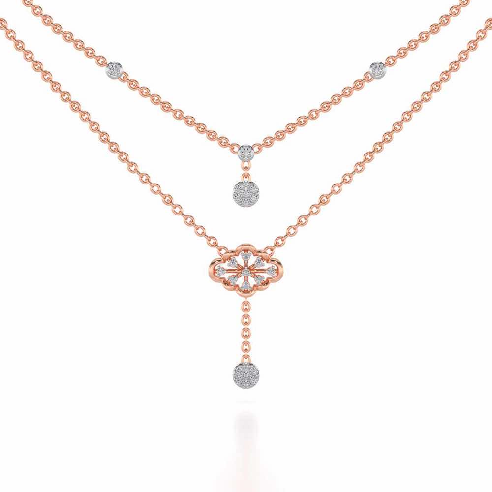 Cosmos Silver Necklace - Rose Gold - Image 1