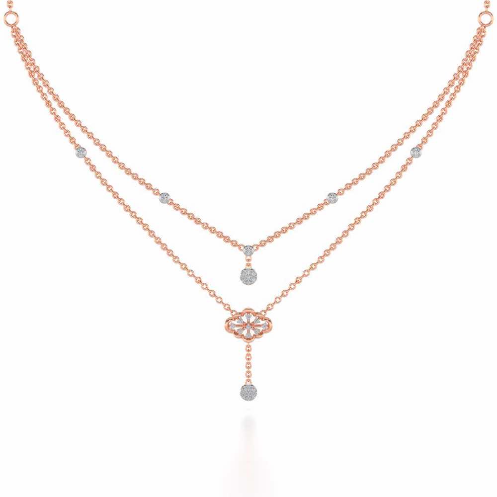 Cosmos Silver Necklace - Rose Gold - Image 2