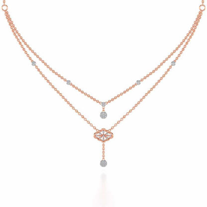 Cosmos Silver Necklace - Rose Gold - Image 2
