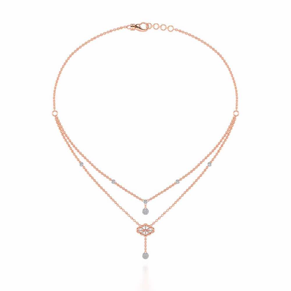 Cosmos Silver Necklace - Rose Gold - Image 3