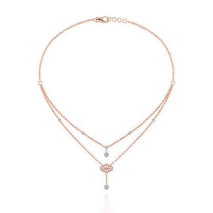 Cosmos Silver Necklace - Rose Gold - Image 3