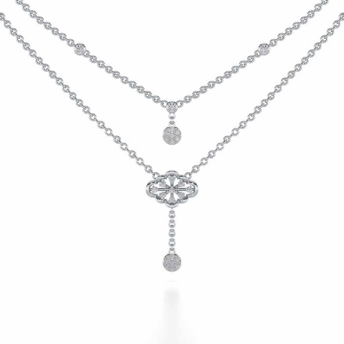 Cosmos Silver Necklace - White Gold - Image 1