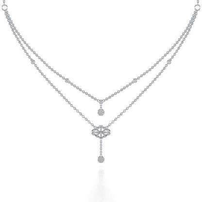 Cosmos Silver Necklace - White Gold - Image 2