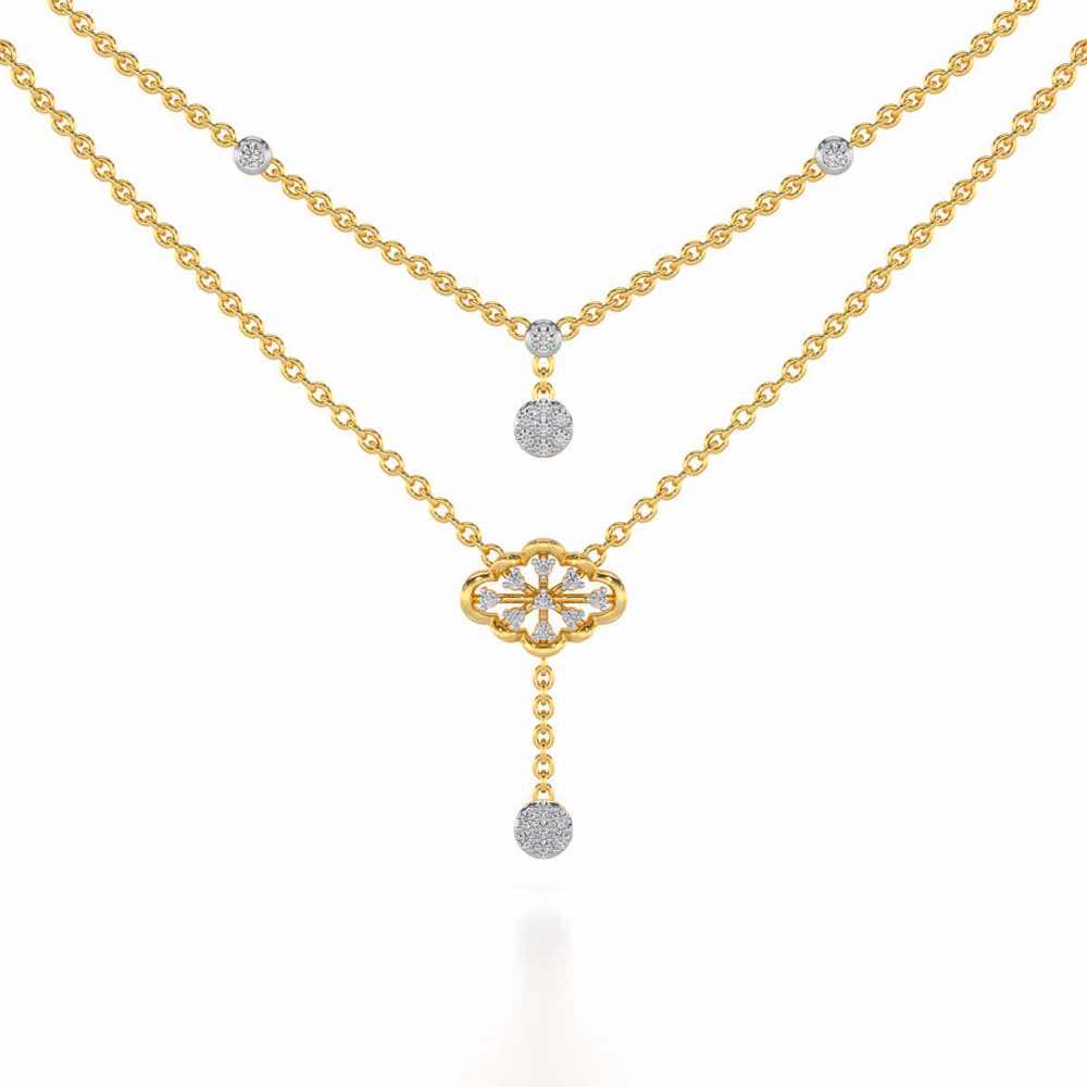Cosmos Silver Necklace - Yellow Gold - Image 1