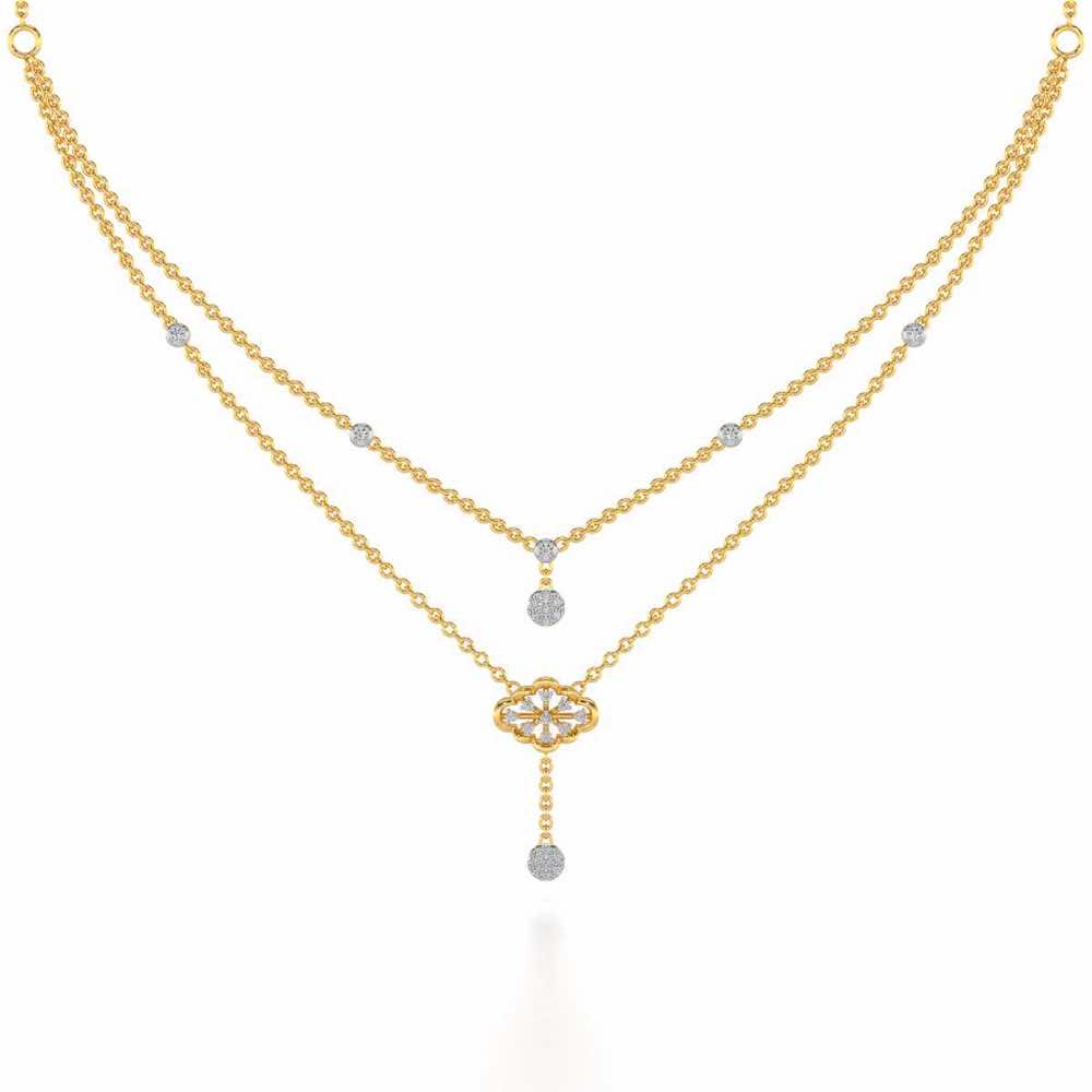 Cosmos Silver Necklace - Yellow Gold - Image 2