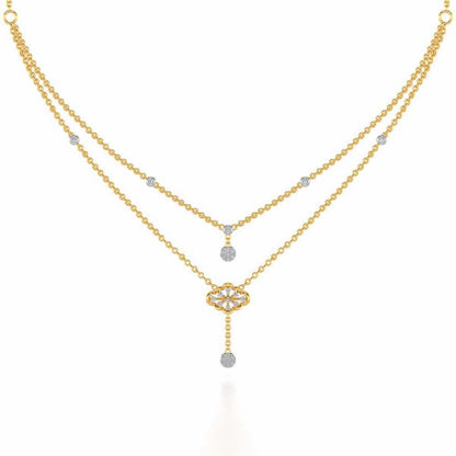 Cosmos Silver Necklace - Yellow Gold - Image 2