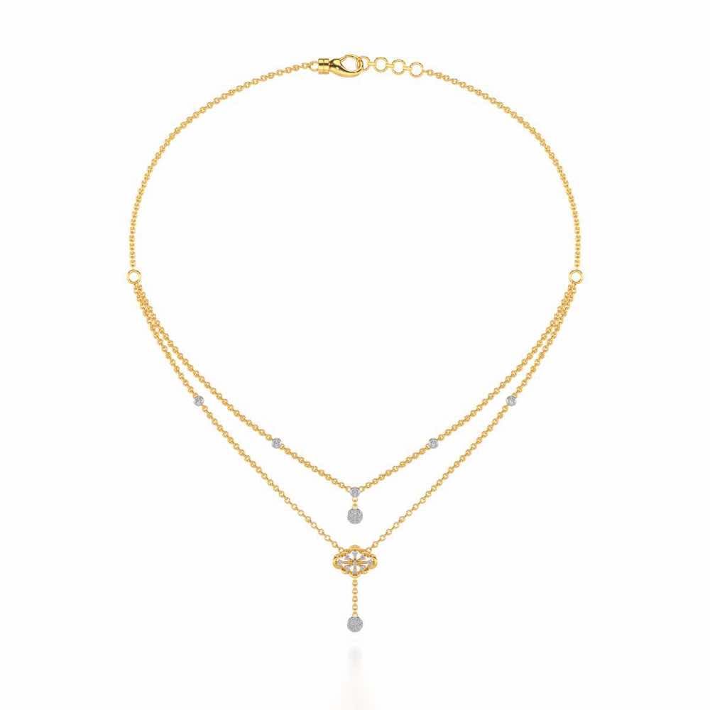 Cosmos Silver Necklace - Yellow Gold - Image 3