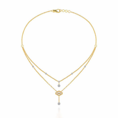 Cosmos Silver Necklace - Yellow Gold - Image 3