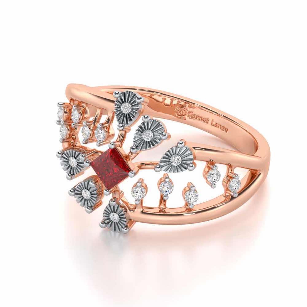 Coupe Shine Silver Ring - Rose Gold - Image 2