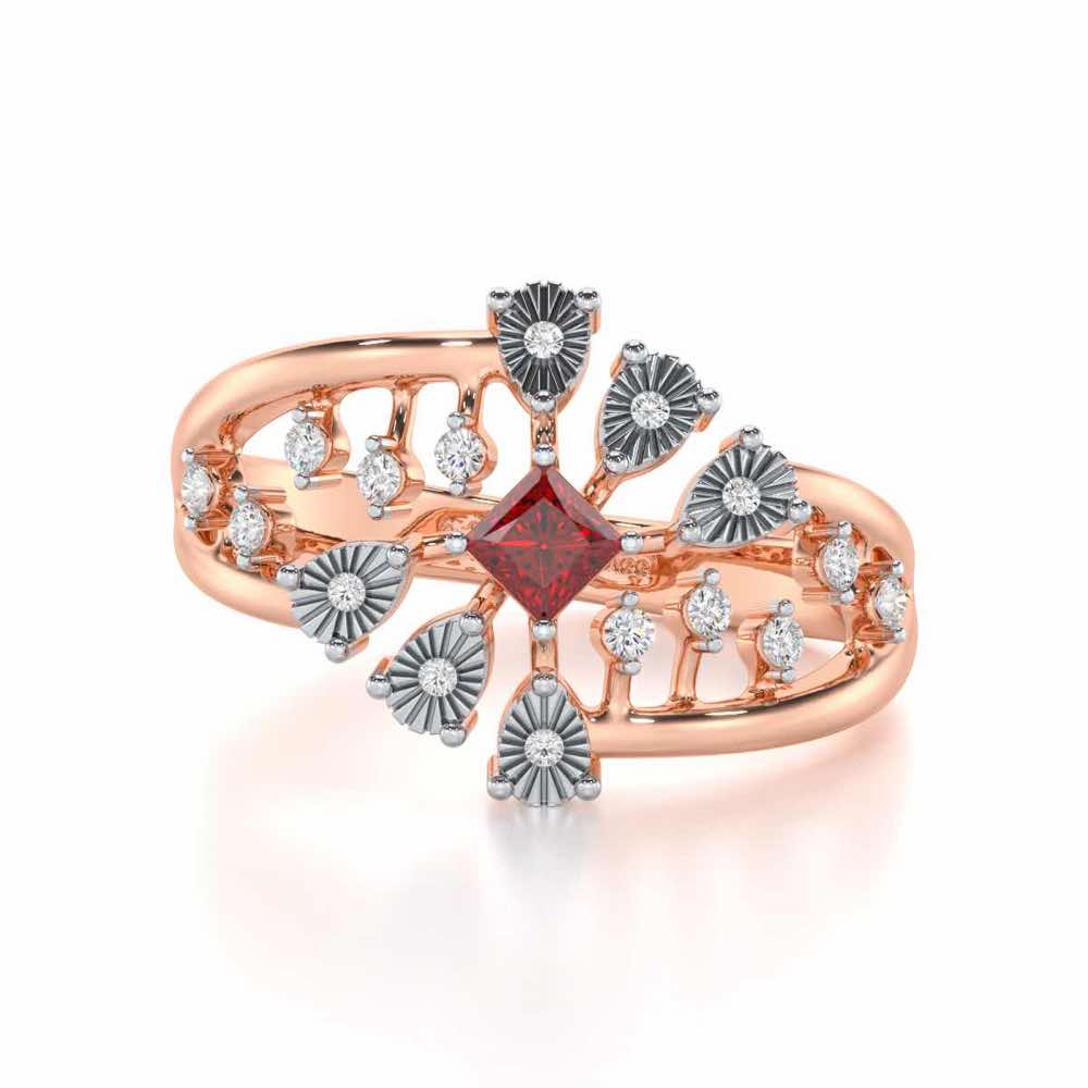 Coupe Shine Silver Ring - Rose Gold - Image 4