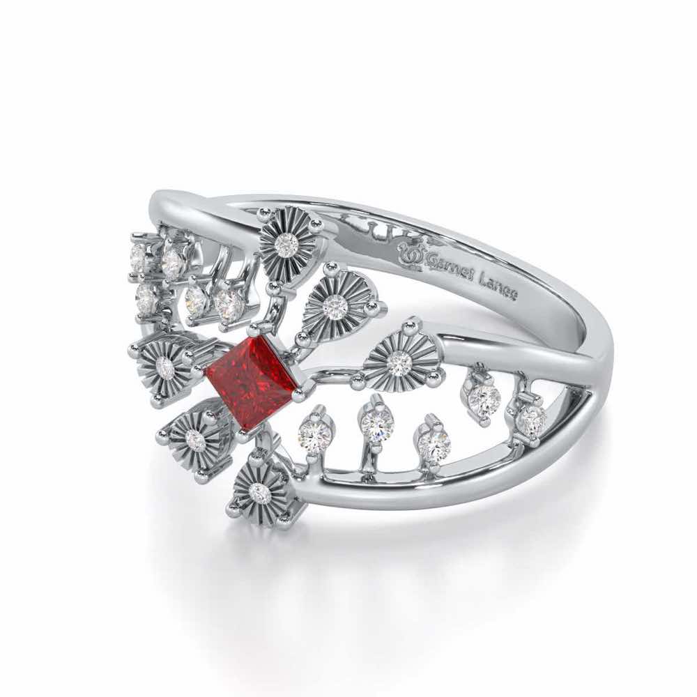 Coupe Shine Silver Ring - White Gold - Image 2