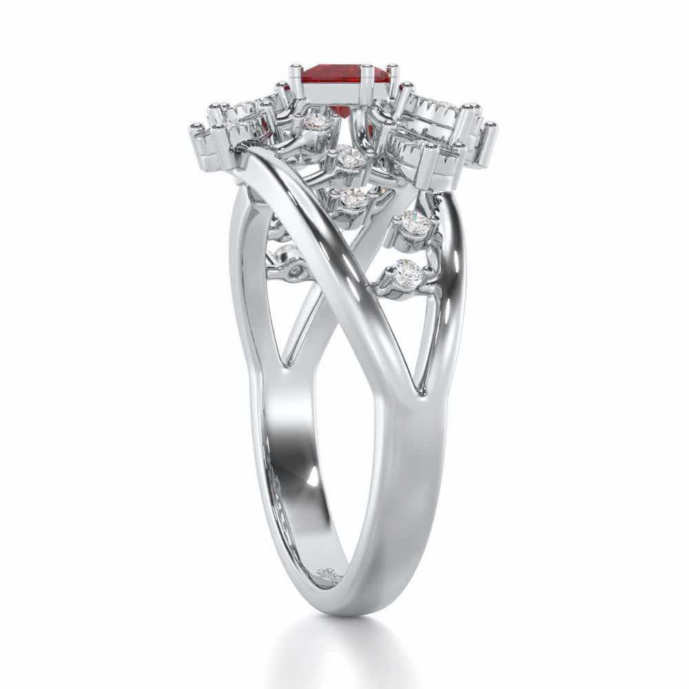 Coupe Shine Silver Ring - White Gold - Image 3