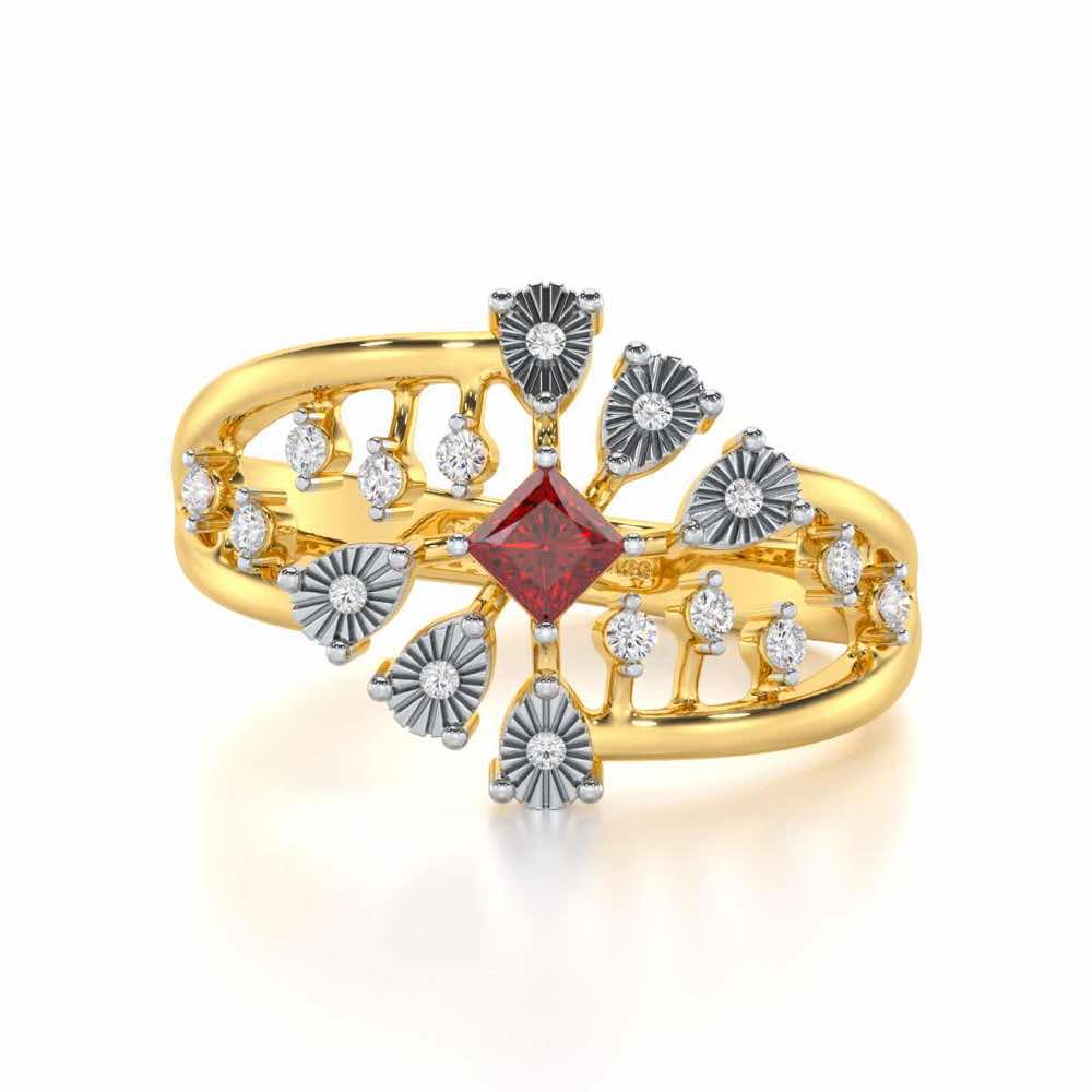 Coupe Shine Silver Ring - Yellow Gold - Image 4