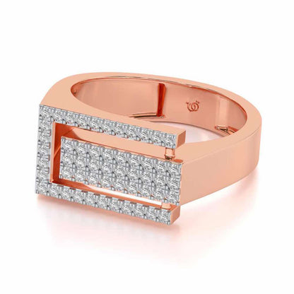 Crepuscule Silver Ring For Men - Rose Gold - Image 2