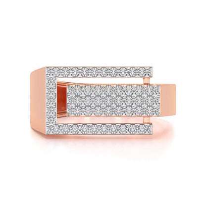 Crepuscule Silver Ring For Men - Rose Gold - Image 4