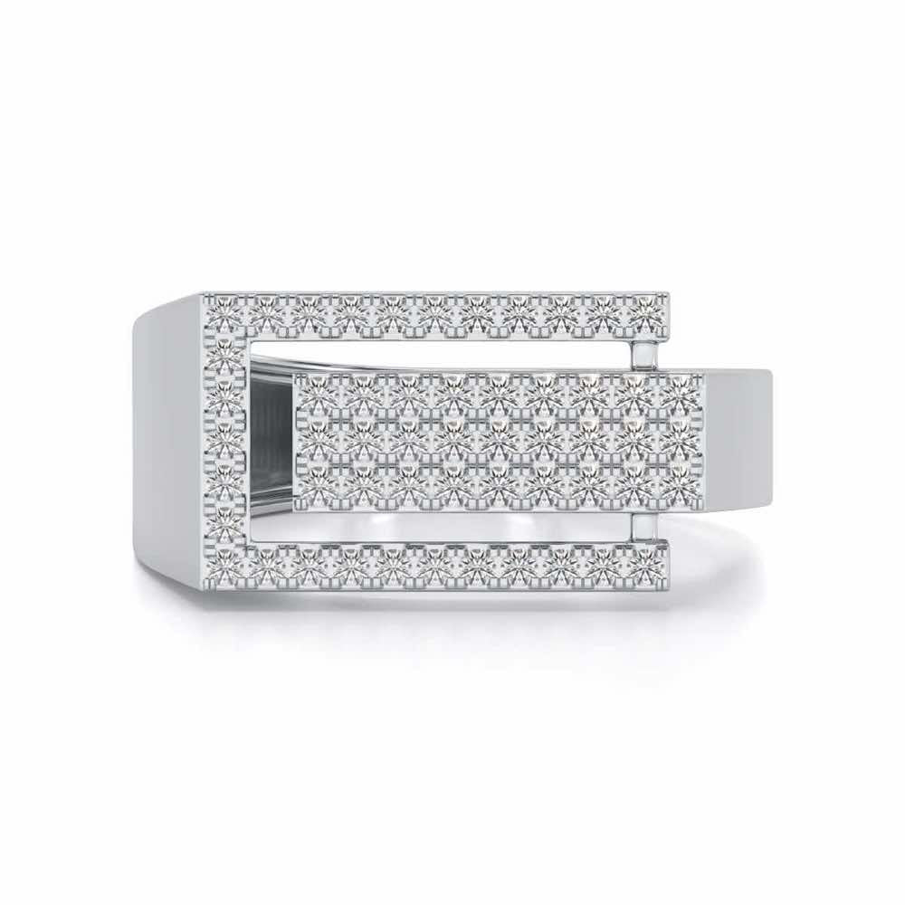 Crepuscule Silver Ring For Men - White Gold - Image 4
