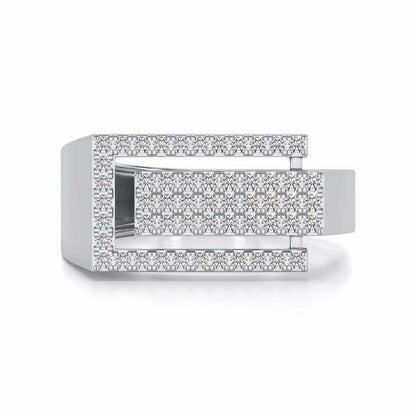 Crepuscule Silver Ring For Men - White Gold - Image 4