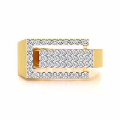 Crepuscule Silver Ring For Men - Yellow Gold - Image 4