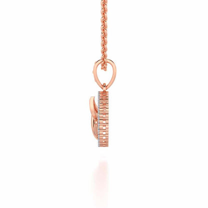 Crest Silver Pendant - Rose Gold - Image 3