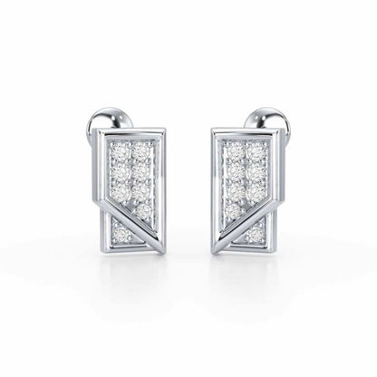 Crisp Shine Silver Earrings - White Gold - Image 1