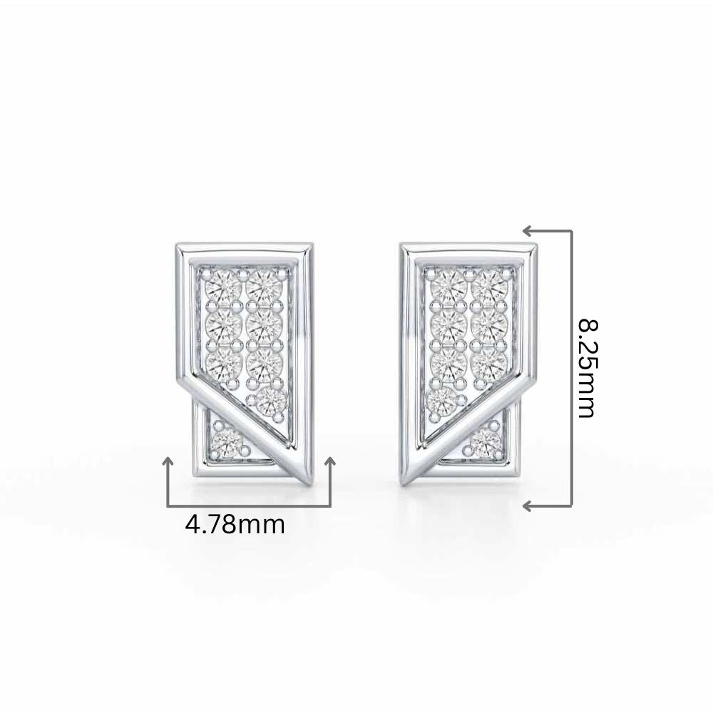 Crisp Shine Silver Earrings - White Gold - Image 2