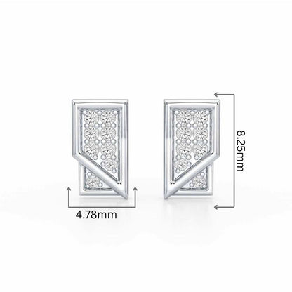 Crisp Shine Silver Earrings - White Gold - Image 2